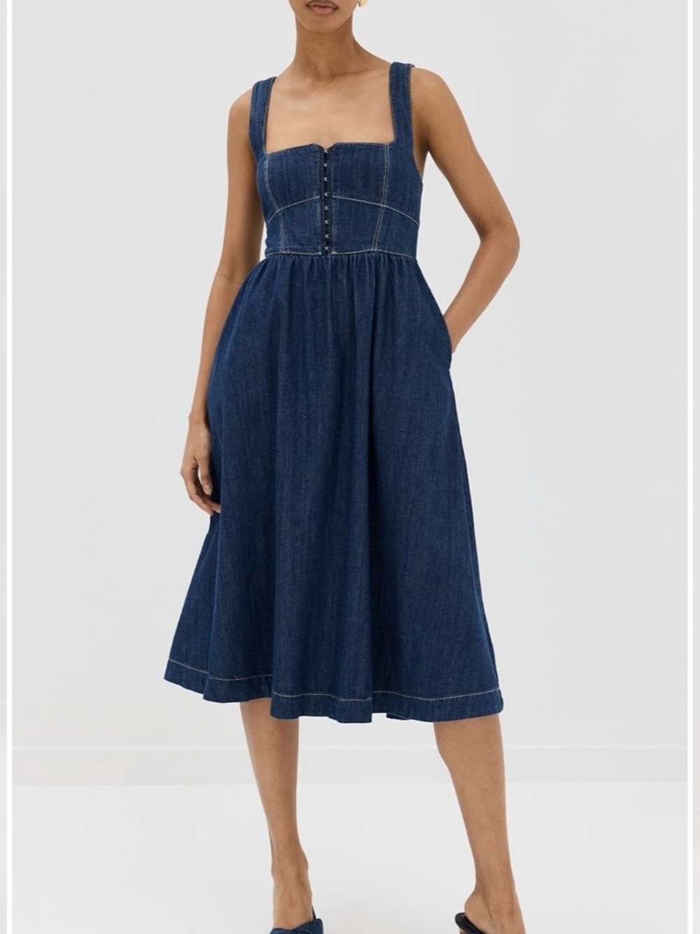 Reformation Tailgate Denim Dress